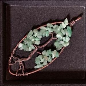 NWT Horse Eye Crystal Tree of Life Pendant - 5 Colors